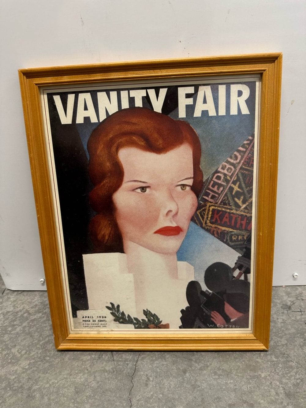 Vanity Fair Illustrated Cover Print - Red Hair, White, Black